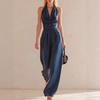 Amazon Europe and the United States cross-border 2026 summer new women's clothing fashionable and sexy waist sleeveless V-neck backless jumpsuit