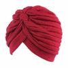 Женская плиссированная тюрбанная шапка с рюшами и рюшами, шапка-тюрбан с завязками, мусульманский платок, повязка на голову