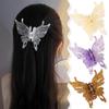 French Hair Clips Retro Butterfly Color Heart Acrylic Back Head Hairclip Hair Accessories Clips Headwear Clip Headdress