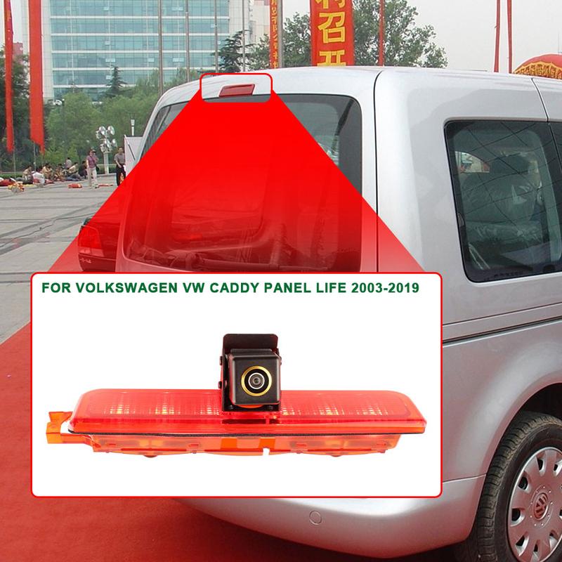 GreenYi 170° AHD Vehicle Brake Light Roof Mount LED Rear View Camera For Volkswagen VW Caddy Panel Life 2003-2019 Van Reverse