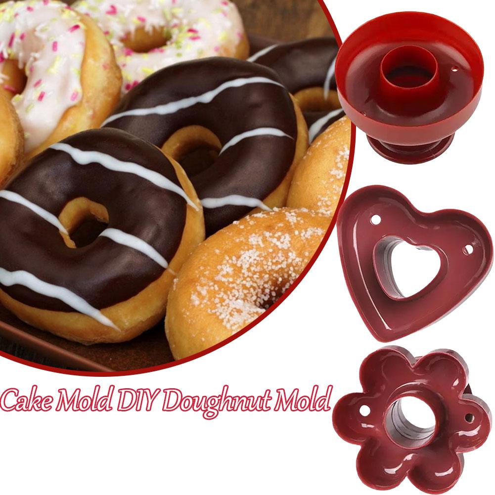 Fudge Donut Maker Cake Mold Flower Heart Shape Cake Chocolate Dessert Mold Mold Bread Tools Bak M5B2