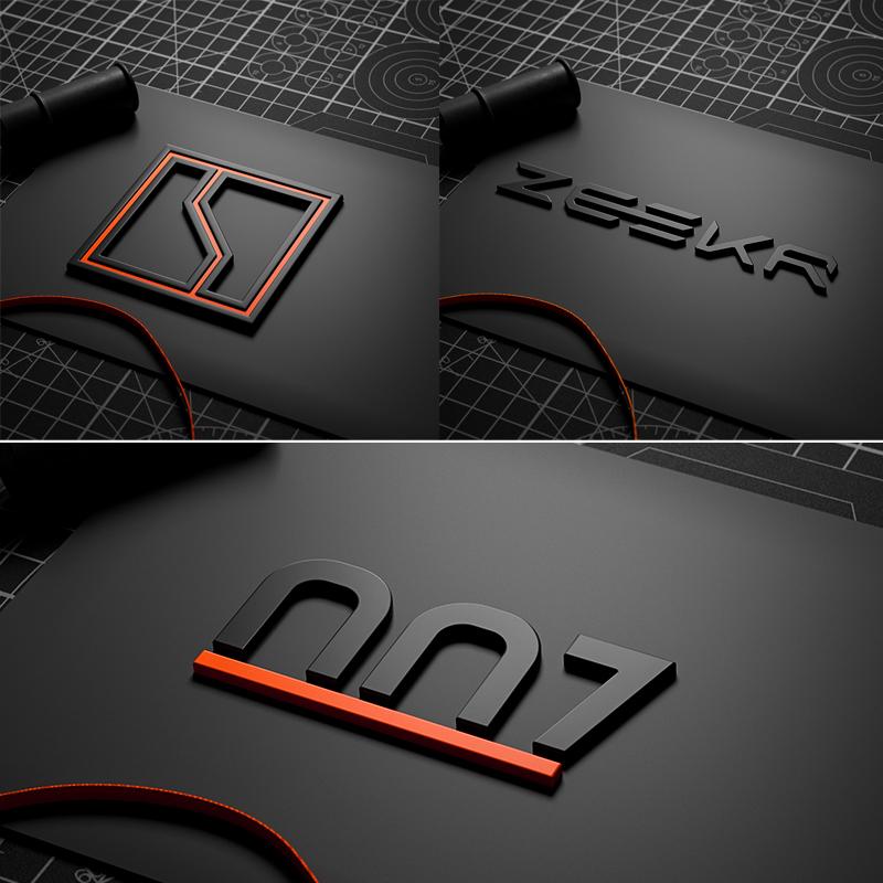 AAXT1 Для ZEEKR 001/X/007/7X Zeekr001 Модификация значка автомобиля Черненые задние логотипы Спортивные модифицированные буквы