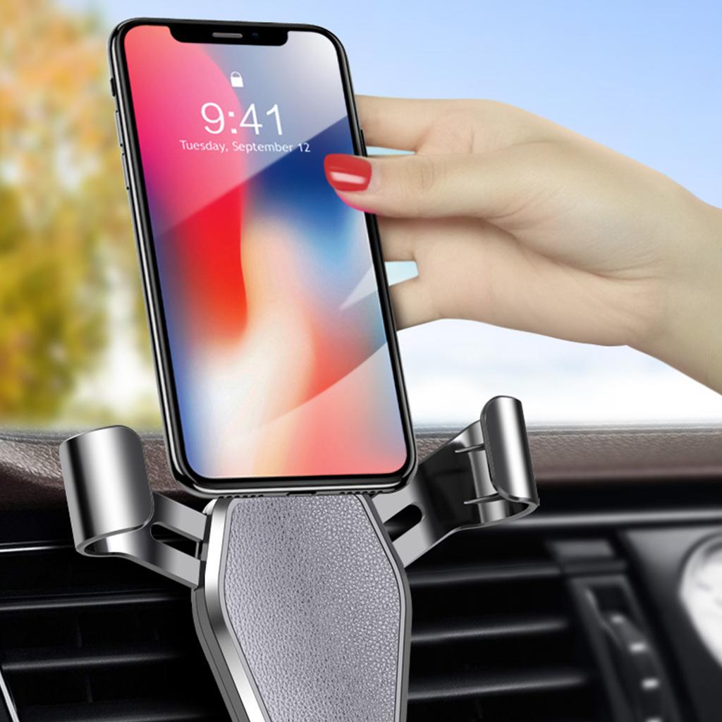 1PCS Car Phone Holder Air Vent Mobile Mount Gravitated Stand Cradle Universal Air Vent Cell Phone Holder Automatic Car Mount