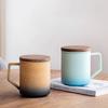 Ceramic Tea Mug with Lid Filter Mug Women Men Office Tea Separation Cups