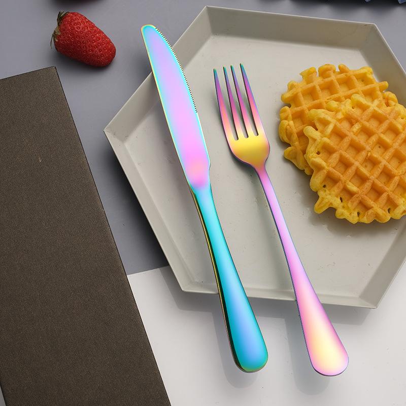 Посуда из нержавеющей стали, нож и вилка, подарочный набор, нож и вилка для стейка, посуда в стиле вестерн, подарок компании