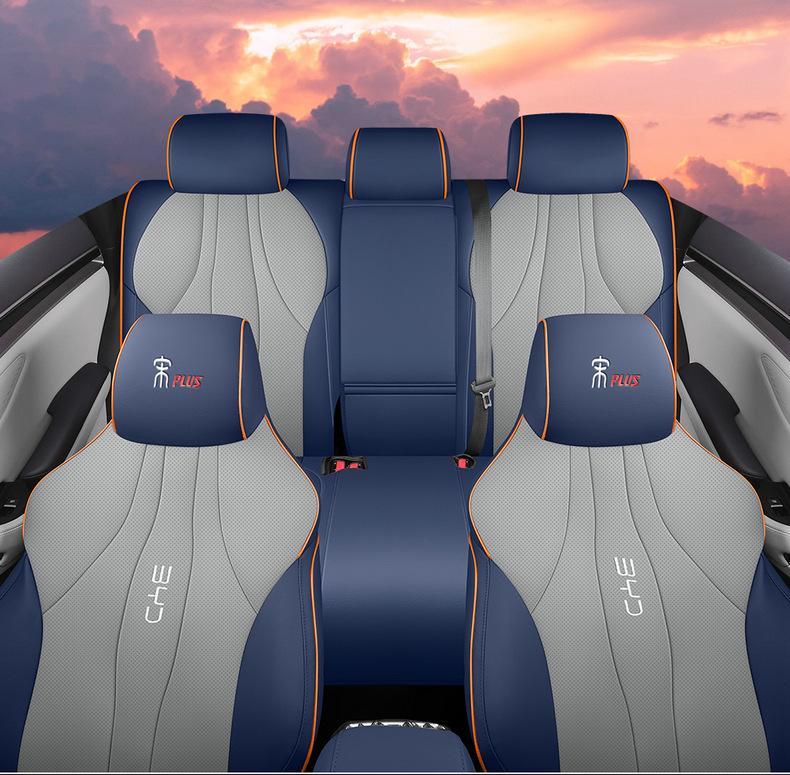 BYD Song Plus Leather Seat Cover – Full Surround, 5-Seat, All-Season Cushion.