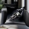 Extreme Sports Moto Biker Art Pillowcase Cushion Print 40x40cm Monochrome Dirt Bike Action Racing Throw Pillow Cover Decoration