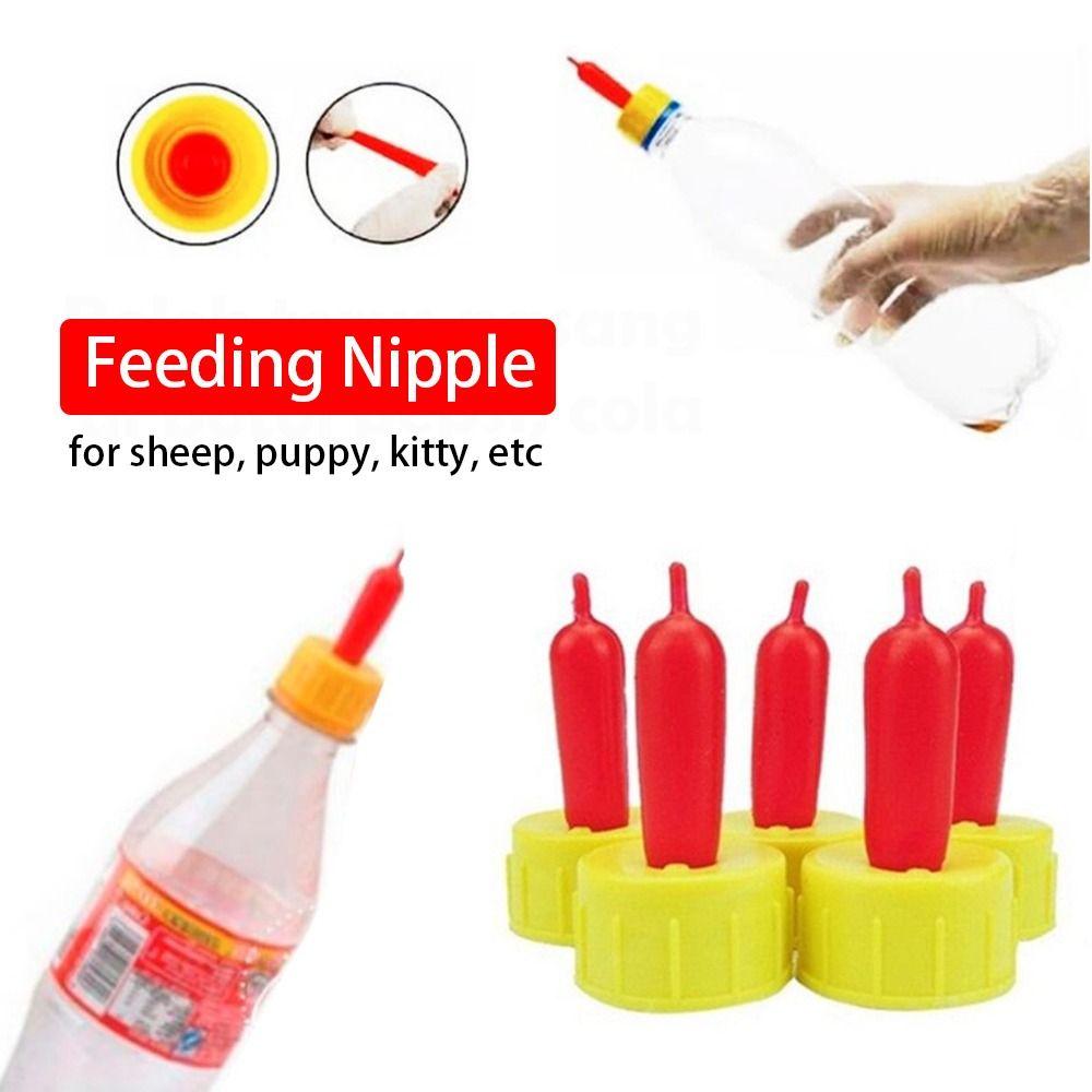 10 шт. Молоко Прочный Теленок Корова Инструмент для кормления Овца Соска Ягненок Щенок Котенок Коза Навинчивающаяся Бутылка Соска для кормления