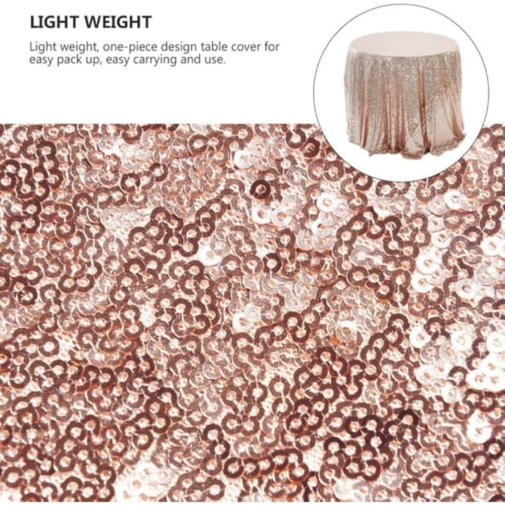 1 шт. 120 см круглый чехол для стола скатерть с пайетками круглая скатерть блестящая декоративная драпированная скатерть блестящая полиэстеровая одежда