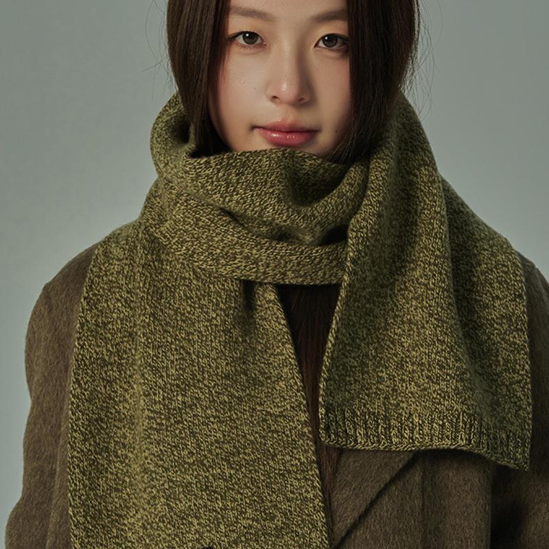 Winter Narrow Scarf Wool Scarf Solid Color Scarves Men'S And Women'S Universal Warm And Cold-Proof Poncho