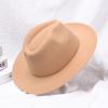 Winter Autumn New Fashion Woolen Stage Performance Wide Brim Panama Fedora Hat Cowboy Hat Jazz Cap