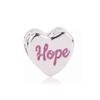 Fashion Pink Hope Charm Beads Suitable For Bracelets And Necklaces Romantic Heart Shape Women Jewelry
