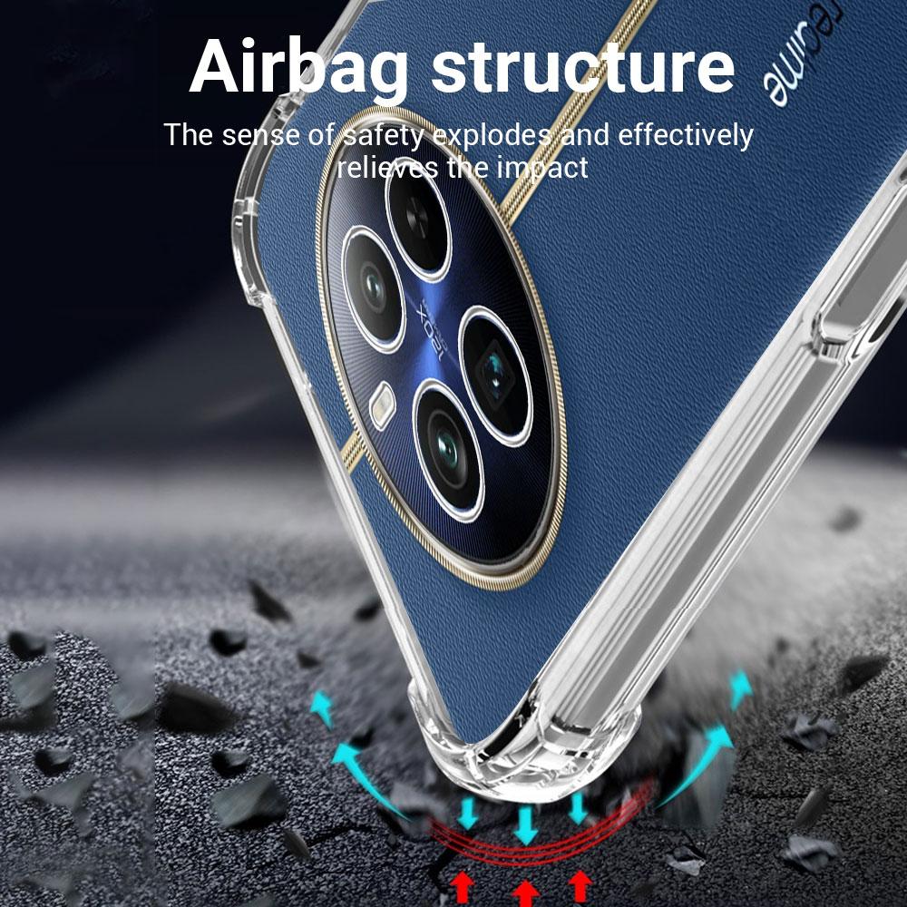 Shockproof Clear Case For Realme Narzo 70 Pro /Narzo 70X 5G Soft Silicone Phone Case For Realme P1 Pro Back Cover Protect Funda