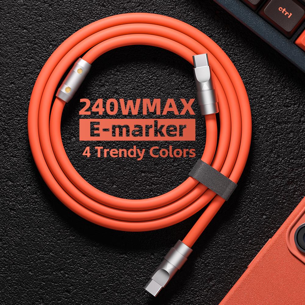 QKZ Кабель Type C 240 Вт Super Fast Charging PD 240 Вт Flash Charging QKZ TC999 USBC Кабель