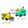 Pull Back Inertia Engineering Vehicle Double-Sided Pull Back Trucks Transformable Car Toy  Kids