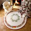 Festive Round Carpet with Sparkle – Non-Slip Holiday Rug for Living Room, Bedroom  Sofa Area