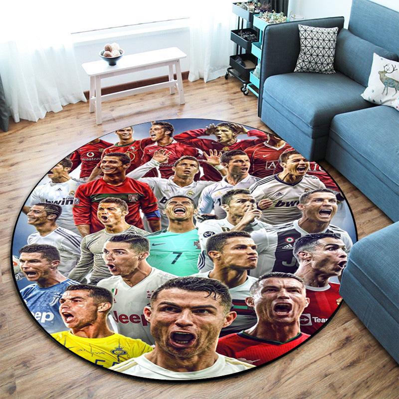 Cristiano Ronaldo Football Legend Carpet Printing Suitable For All Seasons Protective Pad Office Chair Cushion Dormitory Decoration