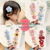 Sweet & Cute Flower Cartoon Hair Clips Set for Kids – Gentle On Hair, Artistic Side Hairpins