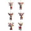 6pc Christmas Tree Pet Decorations Tree Acrylic Ornaments Xmas Tree Hanging Pendants Decor
