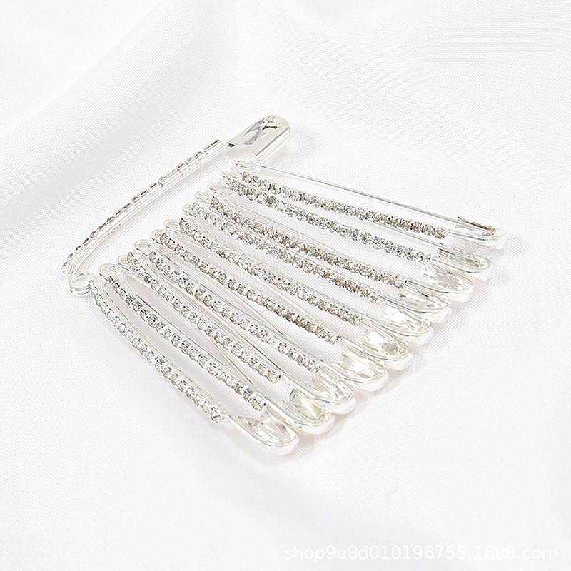10/12Pcs Large Safety Pins 2 Inch Decorative  Brooch Women Brooch Pins For Clothes Skirts Sweater Scarf Lapels Hat