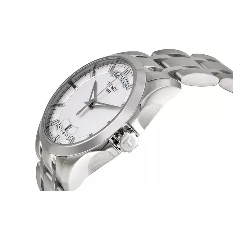 Tissot Kutu Collection Автоматический Механический Механизм Водонепроницаемость 100 м Мужские Часы Часы 39 мм Белый Циферблат T035.407.11.031.00