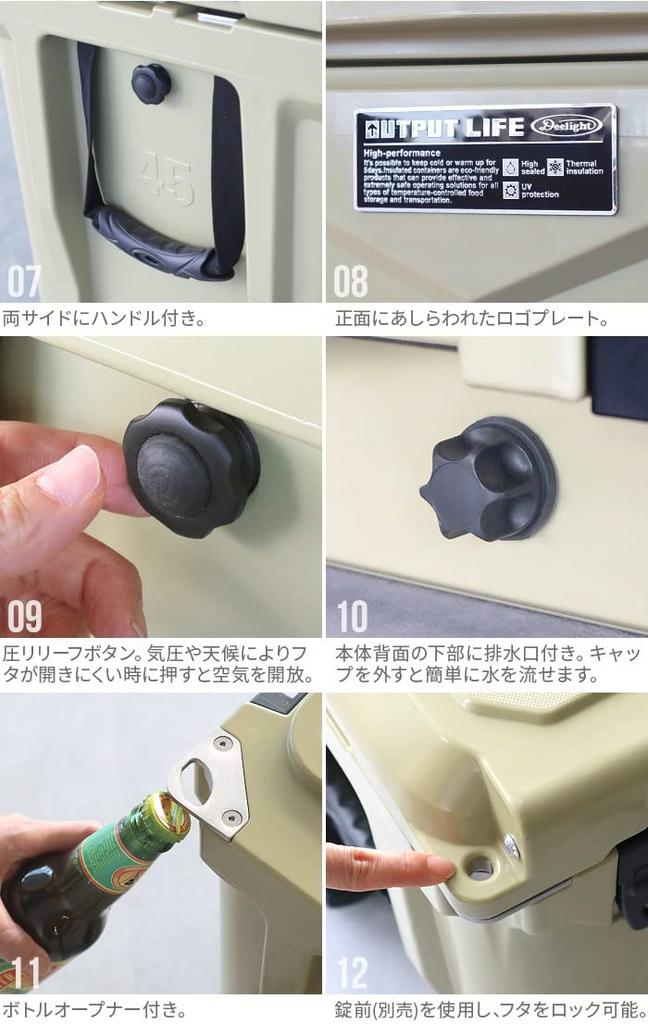 OUTPUT LIFE Deelight Iceland Cooler Box with Wheels 42L OUTPUT LIFE Deelight Iceland Cooler Box with Wheels × 45QT/approx. ×