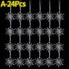 Crystal Clear Snowflake Pendants Transparent Christmas Tree Hanging Ornaments Icicle Holiday Winter Party Decorations Wholesale
