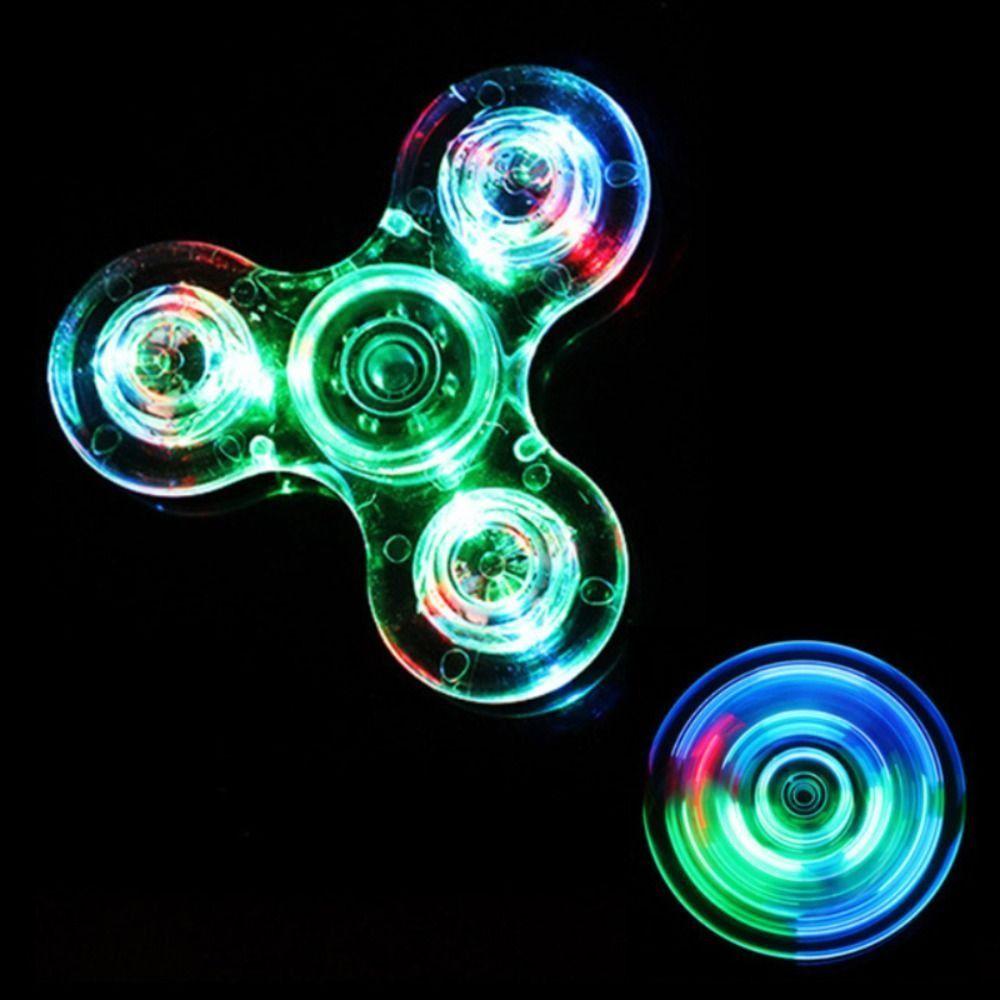 Rotating Pressure Reducing Fidget Spinner Hand Spinner LED Light Finger Toy Fingertip Gyroscope