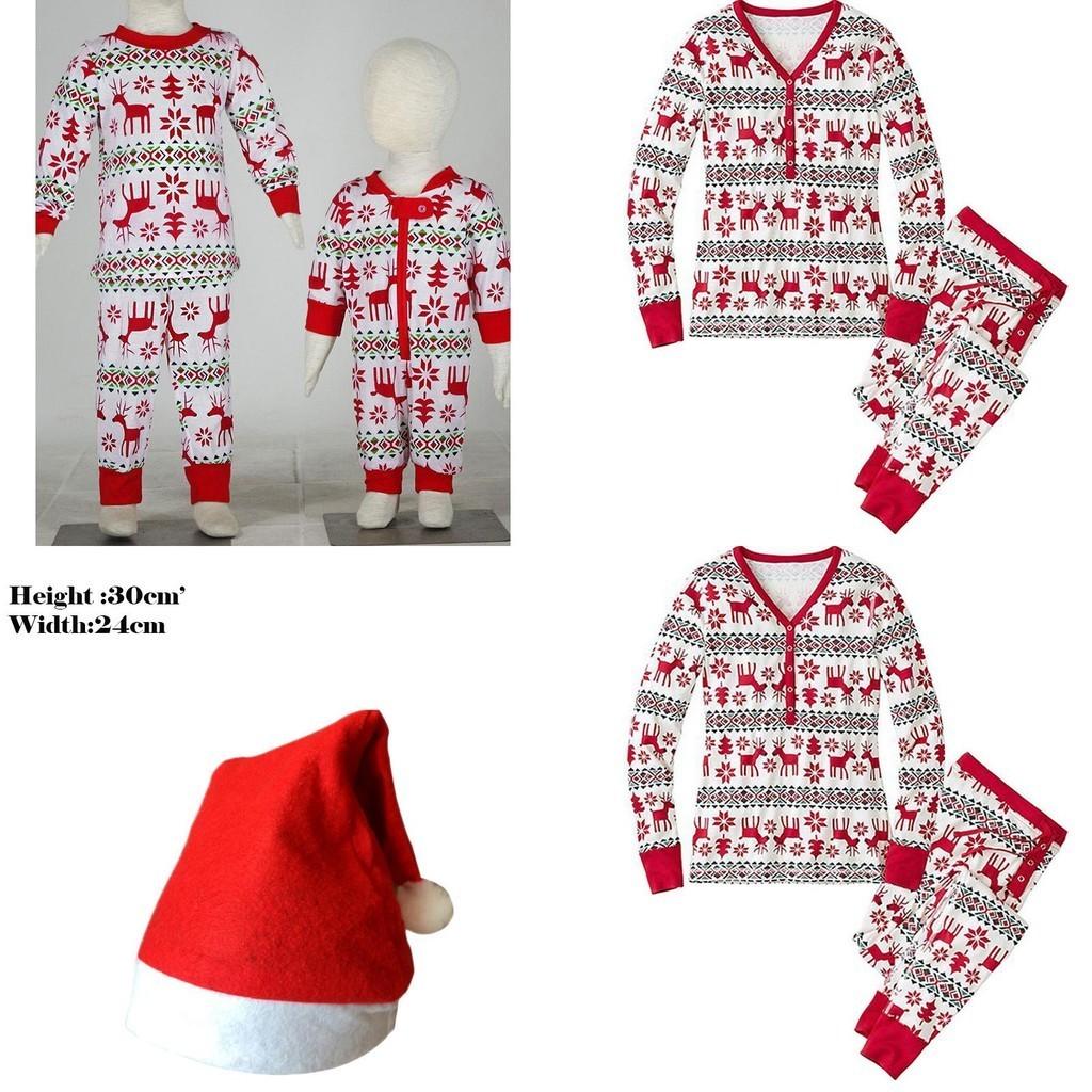 Cozy And Stylish Christmas Family Pajamas Set With Adorable Deer Print For All Ages
