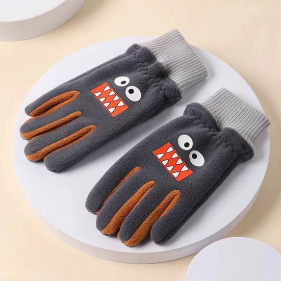 Kids Winter Gloves Windproof Cartoon Ski Gloves with Elastic Cuffs Cold Weather Warm Gloves for