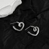 Love Stud Earrings Niche Design Temperament Heart Earrings Light Luxury Earrings