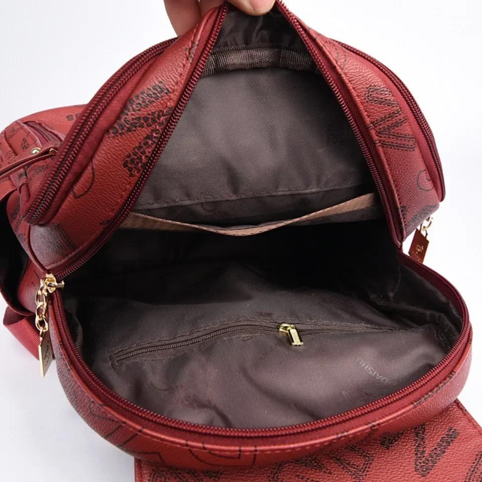 Luxury Designer Backpack for Women High-quality Soft Leather Shoulder Bag Fashion School Bags