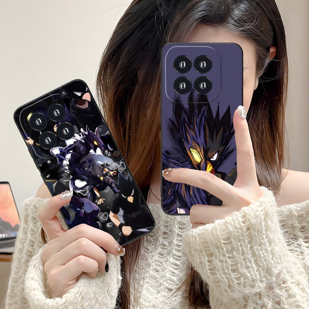 MHA Tokoyami Mobile Phone Case for Xiaomi 15 14 13 12 Mi 11 T Ultra Lite Pro S X 5G Colorful Printing Cover Luxury Smartphone