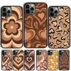 Лате Любовь Коричневое Сердце Эстетичный Чехол Для iPhone 17 Air 15 16 14 13 12 Pro Max 11 Pro Max Plus Чехол Для Телефона Coque