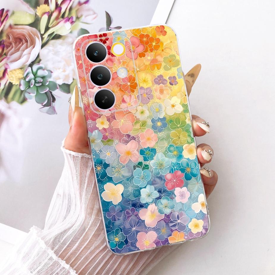 Чехол для Realme C85 Pro Стильные Цветы Бабочка Рисованная Крышка Мягкий Тонкий Чехол для Телефона Для Realme C85 C 85 RealmeC85 Pro 5G Fundas