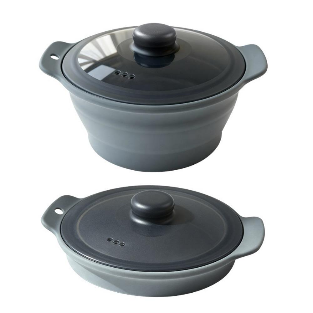Heat-resistant Silicone Steamer Foldable Microwave Steamer Bowl Steamed Vegetable