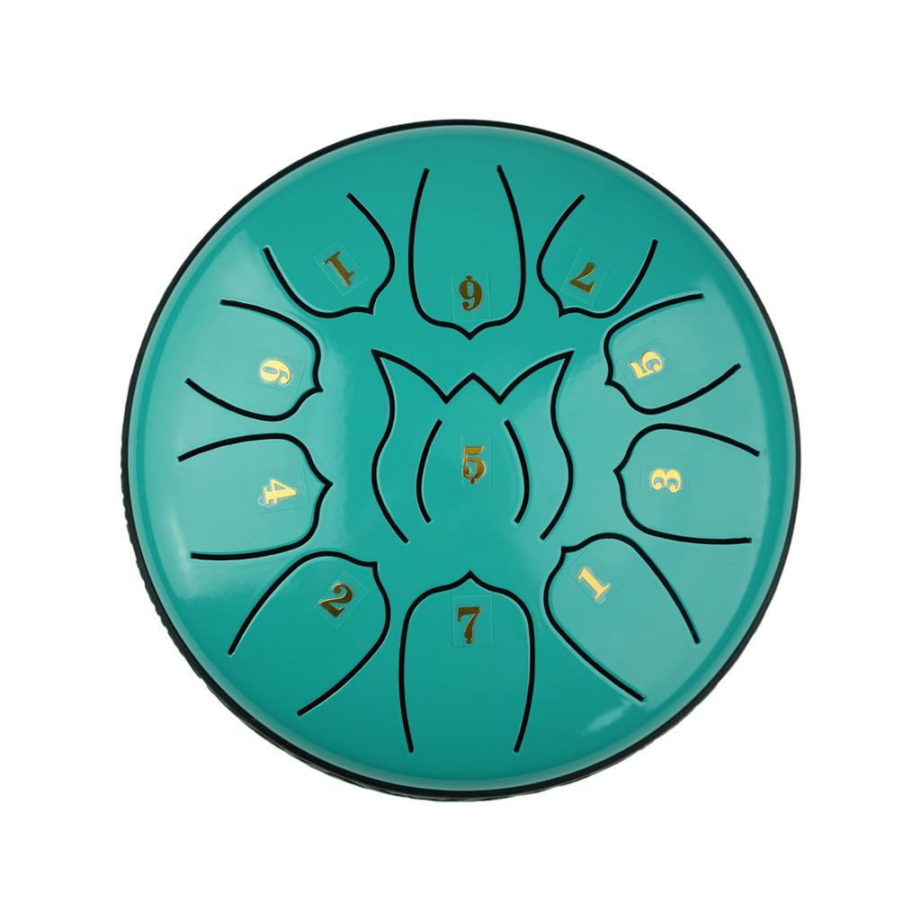 6 Inch Steel Tongue Drum 11 Notes Rain Drum Portable Percussion Instrument with Drum Mallets for Meditation Yoga