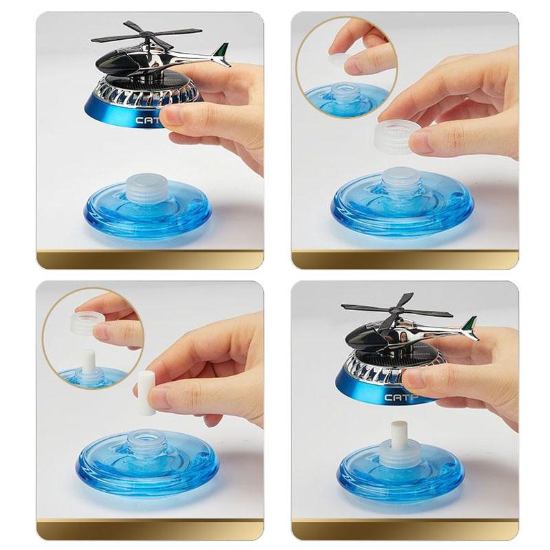 Вертолет на солнечной энергии, установленный на автомобиле, духи, черная технология, вращающийся автомобиль, сиденье для ароматерапии, украшение на центральной консоли, диффузор