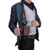 PU Leather Double Shoulder Bag Anti-Theft Hidden Underarm Strap Wallet Phone Holster Leisure Pouch for Sport Vest Outdoor Travel