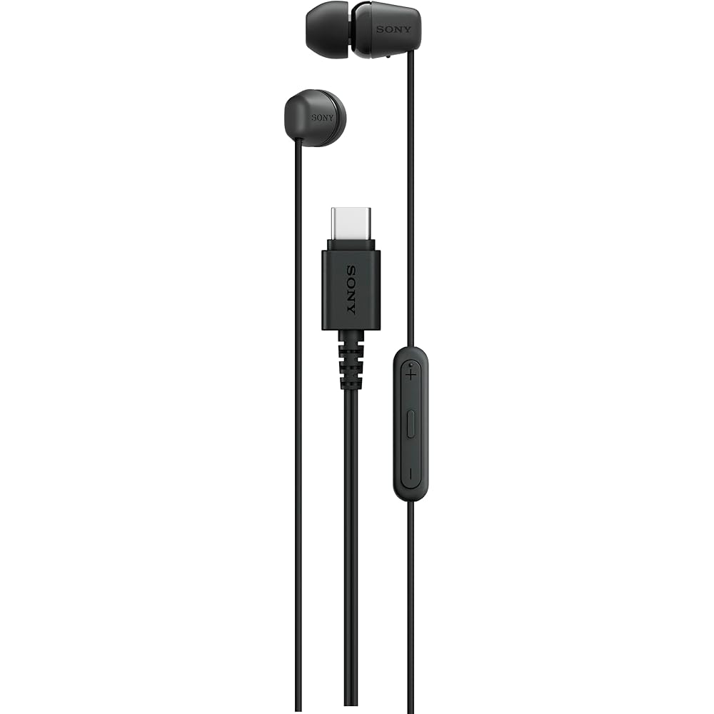 Sony IER-EX15C USB-C Plug Wired In-Ear Headphones for iPhone and Android Mobile Phones, with Built-in Multifunction Buttons (Volume, Microphone Contro