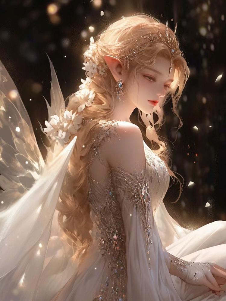 Фея Девушка 5D Diy Алмазная Картина Украшение Стены Ангел Крест Вышивка Мозаика Искусство Ручной Работы Картина Украшение Дома