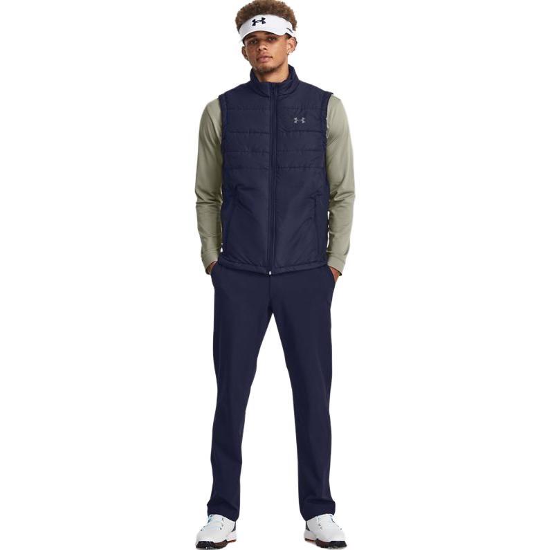 Under Armour Жилеты Мужские Темно-синие С воротником-стойкой Умеренные Рабочая одежда 1378497-410
