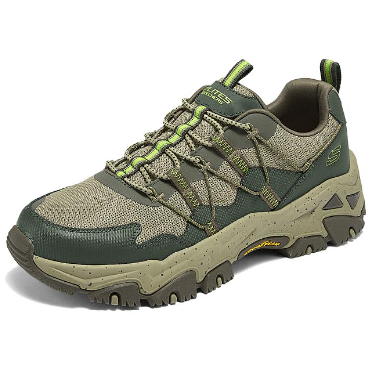 Skechers DLites Hiker Удобные Универсальные Прочные Сцепление Низкие Треккинговые Ботинки Мужские кроссовки Оливково-Коричневый 237421-OLBR