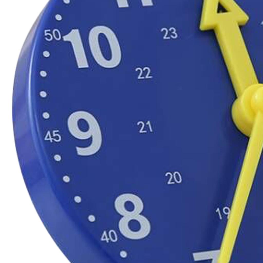 Clock Teaching Aid Learning Model Toy Elementary School Students Kids Cognitive Time Tool Blue