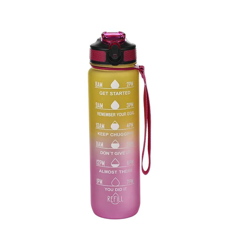 1 Liter Sport Water Bottle Motivational Water Bottle Leakproof Bottles Drinking Outdoor Travel Gym Fitness Jugs for Kitchen Cups