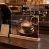 Table Top Acrylic Sign Holder Wood Base Table Top Display Stand  Restaurant Menu Display