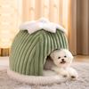 Warm and Windproof Arctic Igloo for Cats In Autumn and Winter Cat Nest for Dogs Cute Pumpkin Shaped Dog House Yurt Pet Nest