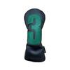 Faux Leather Golf Club Head Cover for Drivers Fairway Woods Hybrids No.1/3/5/U Headcover Soft Velvet Lining British-Style Green Putter Head Protector