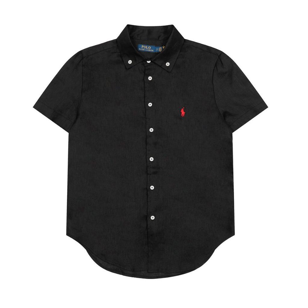 2025 Summer Ralph RL Little Pony Embroidered Pure Linen Goddess Short-Sleeved Shirt