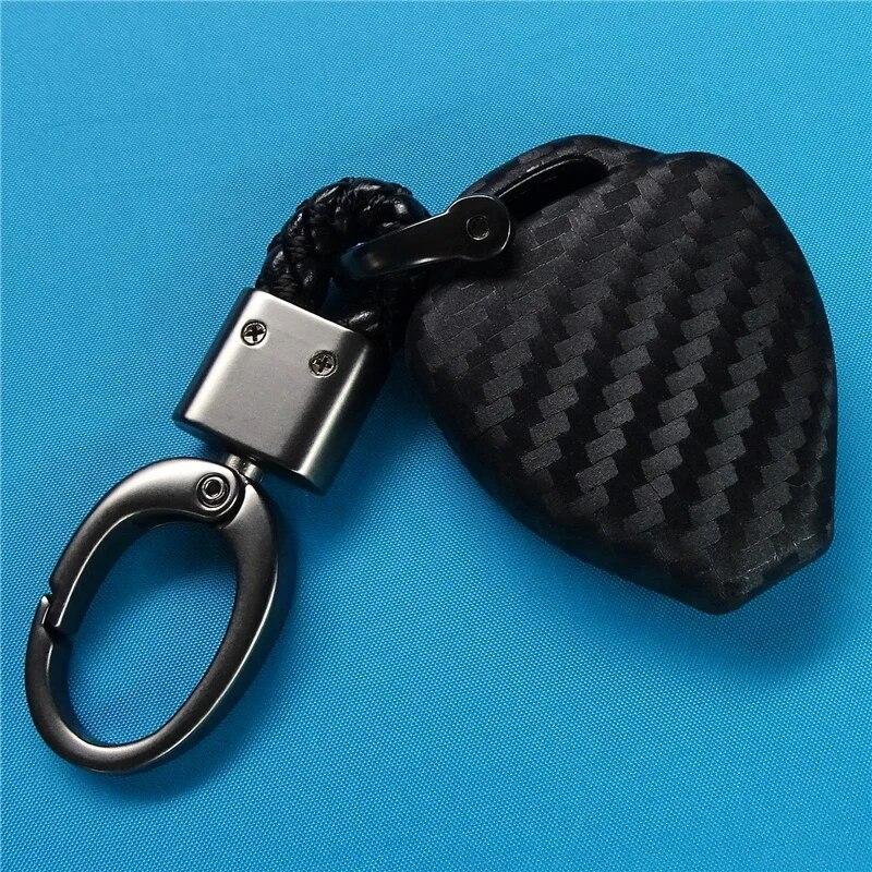 Силиконовый чехол для ключей из углеродного волокна для Toyota Auris HiLux Corolla Fortuner Prado Verso Camry Yaris Vitz Vios Ractis